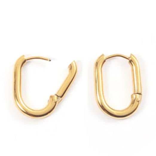 Stainless Steel Eternity Hoop Earrings