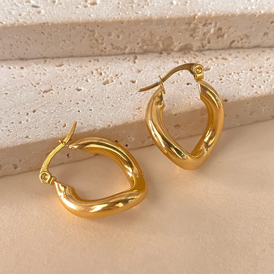 Wave Hoop Earrings