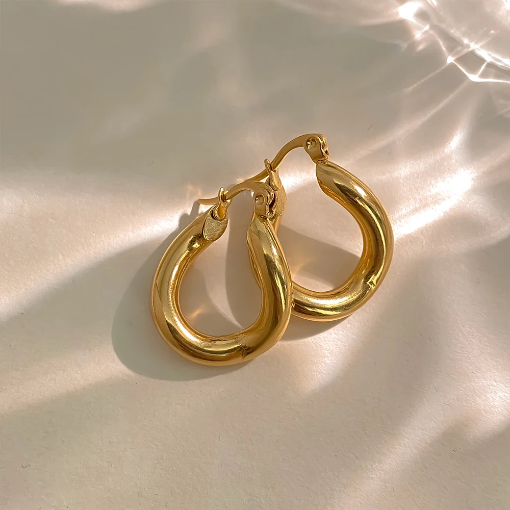 Wave Hoop Earrings